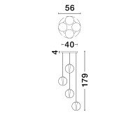 Nova Luce 9416942 GALEO Pendelleuchte Gold 6