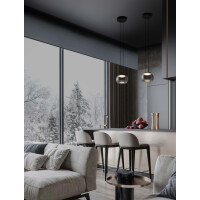 Nova Luce 9416954 BIOS Pendelleuchte Schwarz/Rauch 2