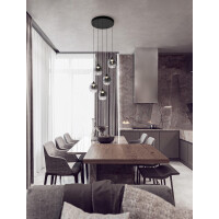 Nova Luce 9236207 KITA Pendelleuchte Schwarz/Rauch 2