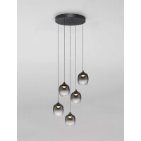 Nova Luce 9236207 KITA Pendelleuchte Schwarz/Rauch 4