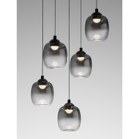 Nova Luce 9236207 KITA Pendelleuchte Schwarz/Rauch 5