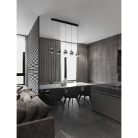 Nova Luce 9236208 KITA Pendelleuchte Schwarz/Rauch 2