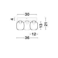 Nova Luce 9236209 KITA Deckenleuchte Schwarz/Rauch 6
