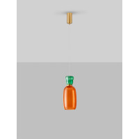 Nova Luce 9009100 PLUMA Pendelleuchte Gold/Grün/Orange 