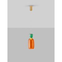 Nova Luce 9009100 PLUMA Pendelleuchte Gold/Grün/Orange 
