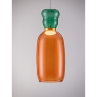 Nova Luce 9009100 PLUMA Pendelleuchte Gold/Grün/Orange 
