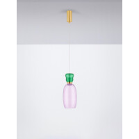Nova Luce 9030544 PLUMA Pendelleuchte Gold/Grün/Lila 3