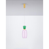 Nova Luce 9030544 PLUMA Pendelleuchte Gold/Grün/Lila 4