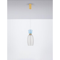 Nova Luce 9030547 PLUMA Pendelleuchte Gold/Blau/Rauch 3