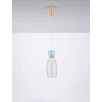 Nova Luce 9030547 PLUMA Pendelleuchte Gold/Blau/Rauch 4