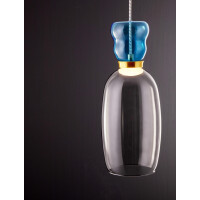 Nova Luce 9030547 PLUMA Pendelleuchte Gold/Blau/Rauch 5