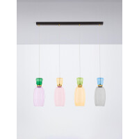 Nova Luce 9030548 PLUMA Pendelleuchte Grün/Gelb/Pink/Bl