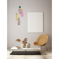 Nova Luce 9030549 PLUMA Pendelleuchte Grün/Gelb/Pink/Bl