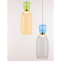Nova Luce 9030549 PLUMA Pendelleuchte Grün/Gelb/Pink/Bl