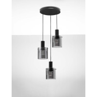 Nova Luce 9236201 MIRBI Pendelleuchte Schwarz/Rauch 3