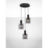Nova Luce 9236201 MIRBI Pendelleuchte Schwarz/Rauch 4