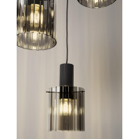 Nova Luce 9236201 MIRBI Pendelleuchte Schwarz/Rauch 5