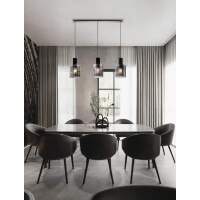 Nova Luce 9236202 MIRBI Pendelleuchte Schwarz/Rauch 2