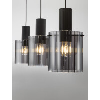 Nova Luce 9236202 MIRBI Pendelleuchte Schwarz/Rauch 5