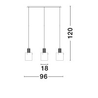 Nova Luce 9236202 MIRBI Pendelleuchte Schwarz/Rauch 6