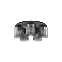 Nova Luce 9236204 MIRBI Deckenleuchte Schwarz/Rauch