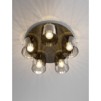 Nova Luce 9236204 MIRBI Deckenleuchte Schwarz/Rauch 6