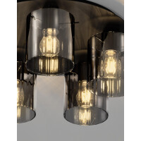 Nova Luce 9236204 MIRBI Deckenleuchte Schwarz/Rauch 7