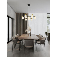 Nova Luce 9620161 OVALINO Pendelleuchte Schwarz / Gold 2