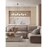 Nova Luce 9620163 OVALINO Pendelleuchte Schwarz / Gold 2