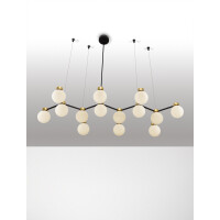 Nova Luce 9620163 OVALINO Pendelleuchte Schwarz / Gold 5