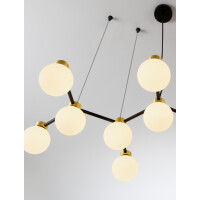 Nova Luce 9620163 OVALINO Pendelleuchte Schwarz / Gold 7