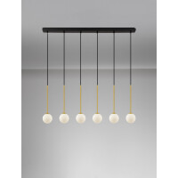 Nova Luce 9620159 SAVOY Pendelleuchte Schwarz / Gold 4