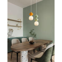 Nova Luce 9009109 CLIO Pendelleuchte Orange/Weiß 2
