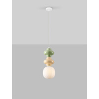 Nova Luce 9009117 CLIO Pendelleuchte Grün/Gelb/Wei&szli