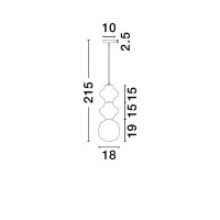Nova Luce 9009117 CLIO Pendelleuchte Grün/Gelb/Wei&szli
