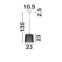Nova Luce 9001089 INTRA Pendelleuchte Natur/Schwarz 7