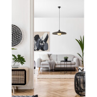 Nova Luce 9586520 AURA Pendelleuchte Natur/Schwarz 2