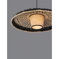 Nova Luce 9586520 AURA Pendelleuchte Natur/Schwarz 5
