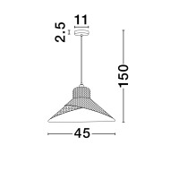 Nova Luce 9586520 AURA Pendelleuchte Natur/Schwarz 8