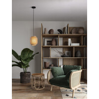 Nova Luce 9001114 ASMA Pendelleuchte Natur/Schwarz 2