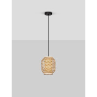 Nova Luce 9001114 ASMA Pendelleuchte Natur/Schwarz 3