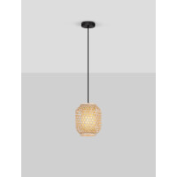 Nova Luce 9001114 ASMA Pendelleuchte Natur/Schwarz 4