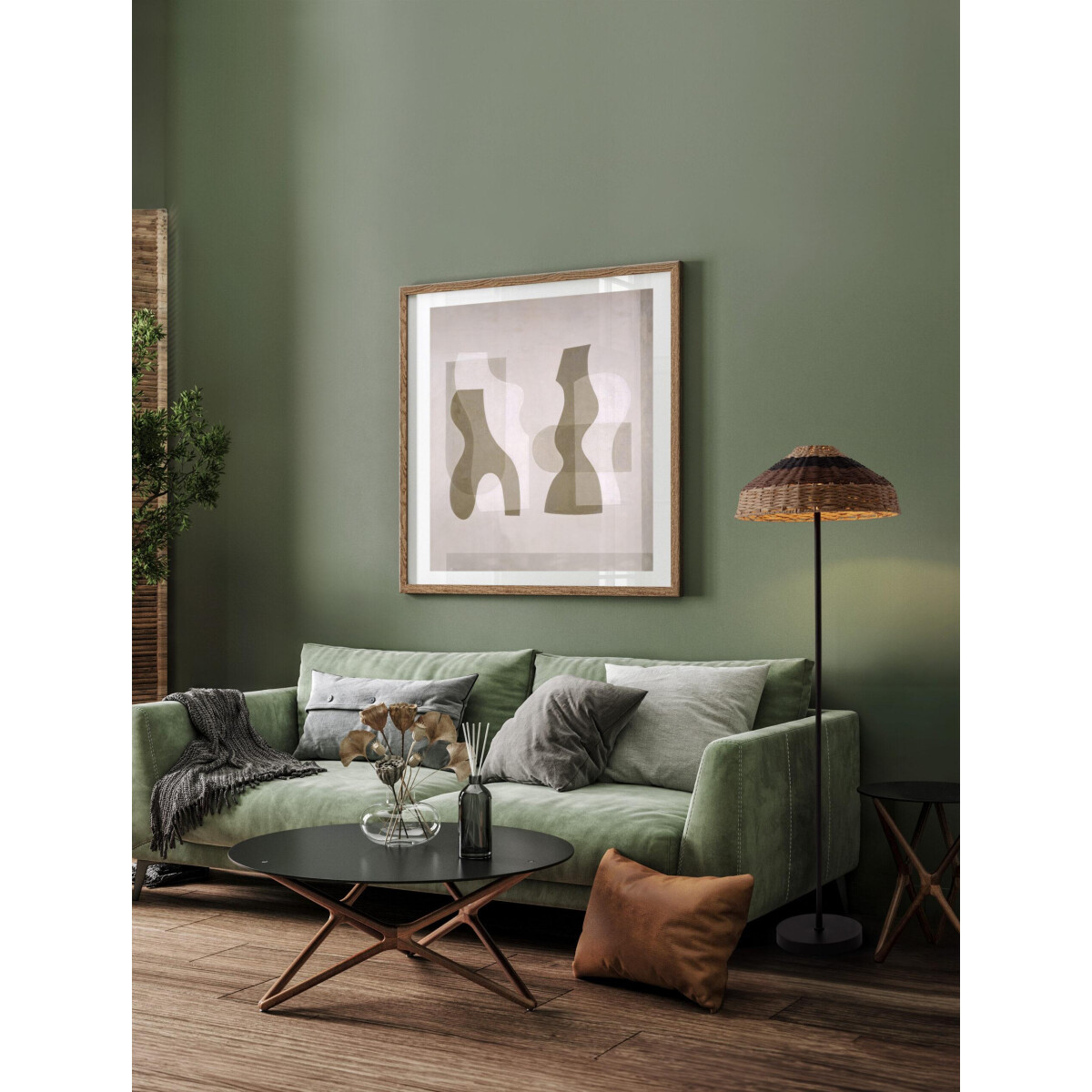 5212017453013 - 9586529 CARO Stehlampe Schwarz Braun