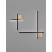 Nova Luce 9006085 CROSS Wandleuchte Schwarz / Gold 8