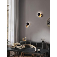 Nova Luce 9006080 SOLEI Wandleuchte Schwarz / Gold 2