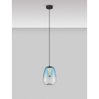 Nova Luce 9009175 OBLO Pendelleuchte Schwarz / Blau 4