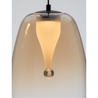 Nova Luce 9009177 OBLO Pendelleuchte Schwarz / Amber 5
