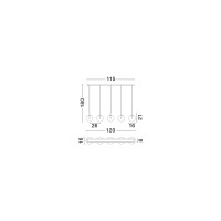 Nova Luce 9416964 ORENDA Pendelleuchte Schwarz & Gold 6