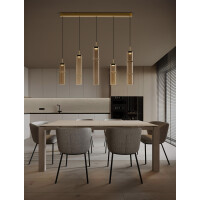 Nova Luce 9009172 SANO Pendelleuchte Gold / Cognac 2