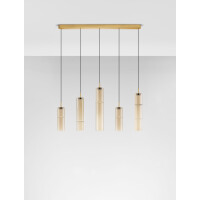 Nova Luce 9009172 SANO Pendelleuchte Gold / Cognac 3